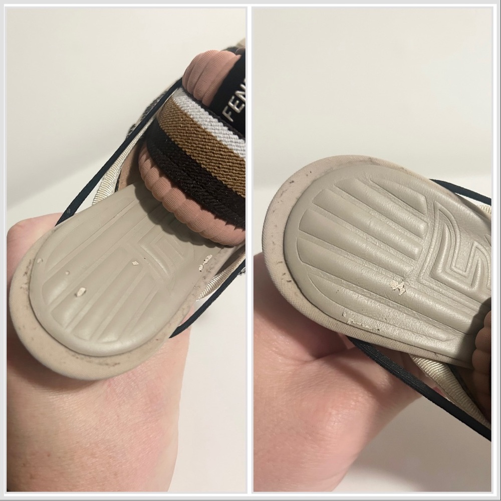 Beautiful Authentic Fendi Neoprene FFreedom Open Toe Sandals. Lightly Worn - Picture 10 of 12